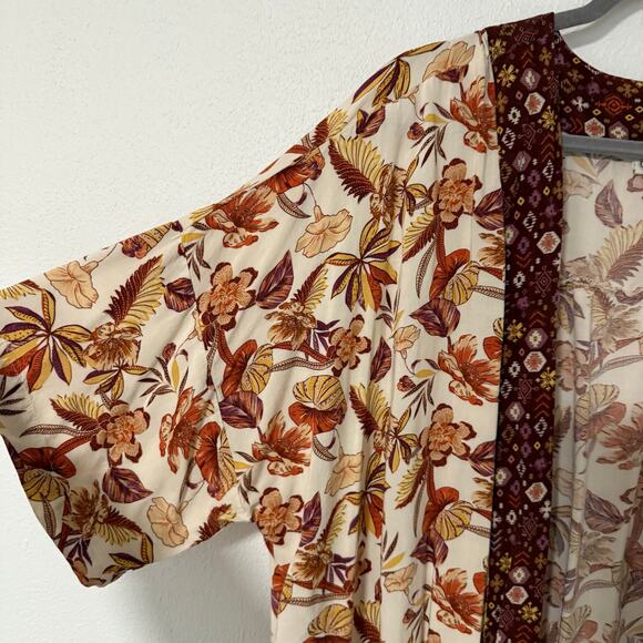 Cato Women's Floral Open Front Kimono Cardigan Size 18/20 - Picture 13 of 16